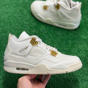 Nike Jordan 4 Retro Metallic Gold B Grade AQ9129-170 VNDS WMNS Sz 10 / Mens 8.5